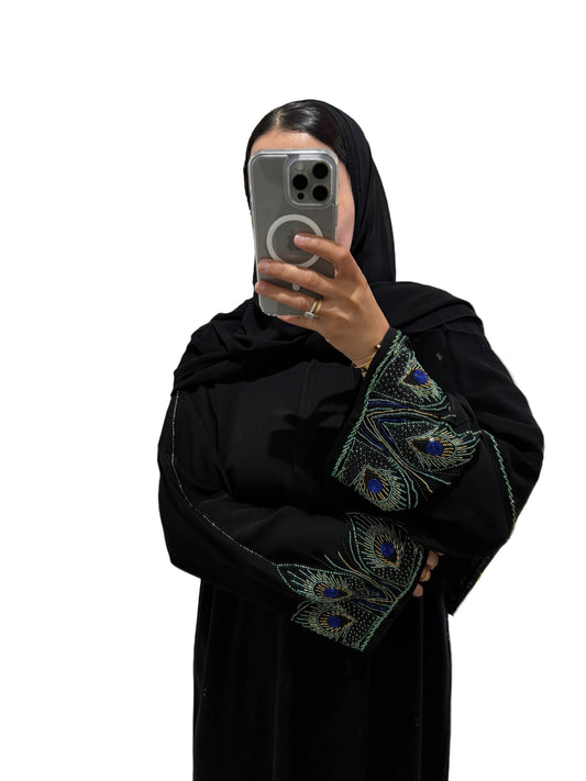 Abaya Zahra – Emerald Peacock