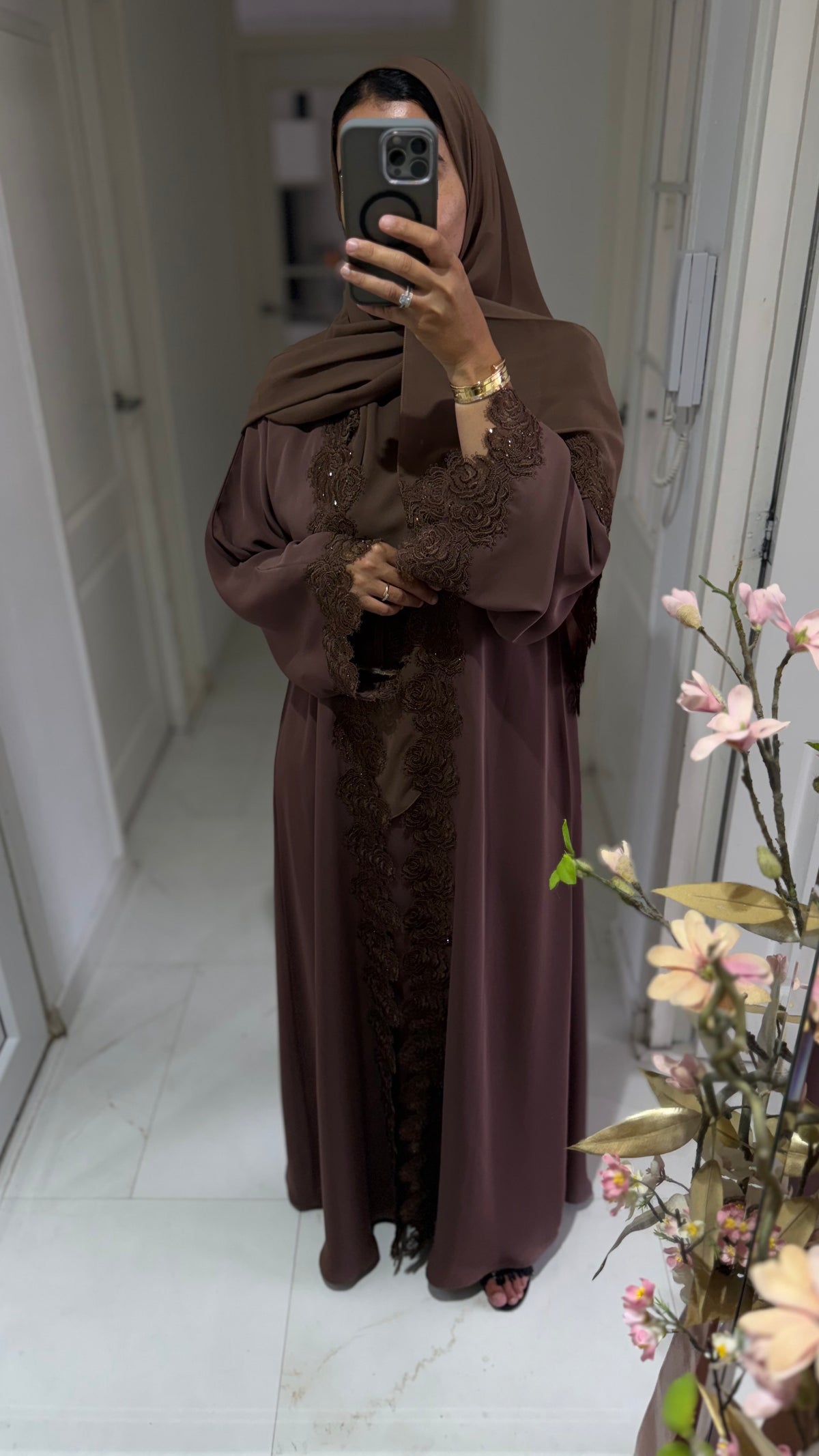 Abaya Layla – Mocha Rose