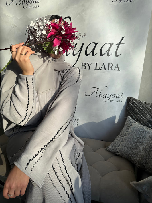 Abaya Amal – Light Grey