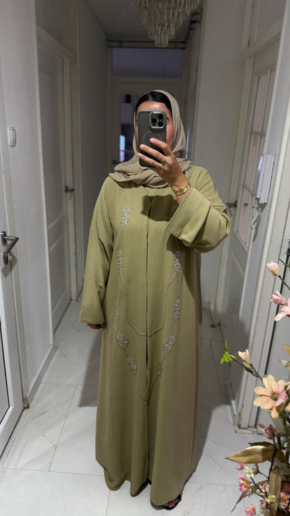 Abaya Noor - Olive Royale