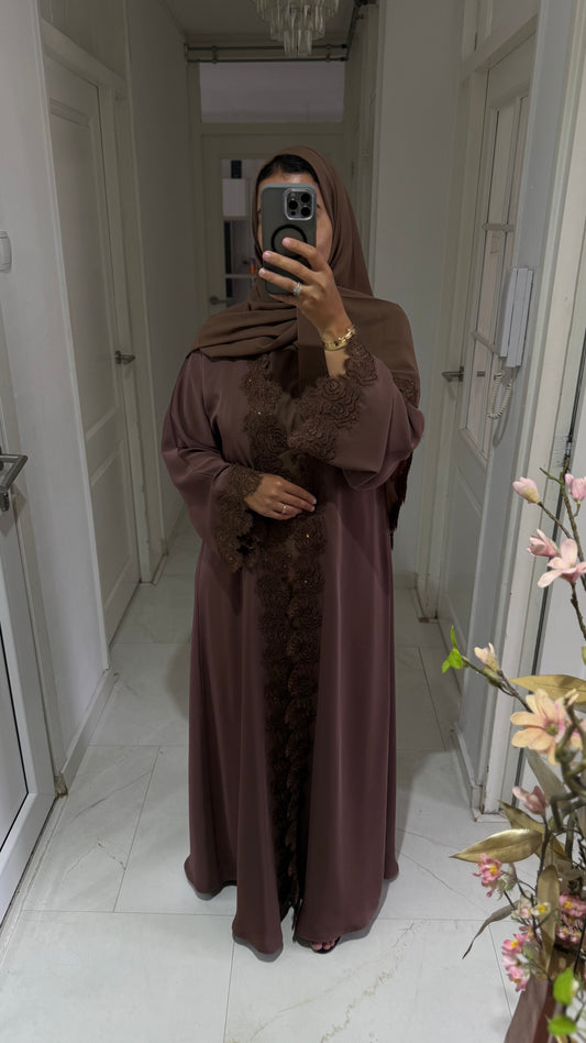 Abaya Layla – Mocha Rose