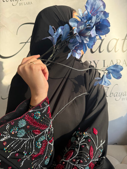 Abaya Safa – Black Artisan Embroidery