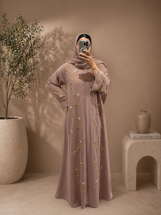 Abaya Safa – Golden Blush