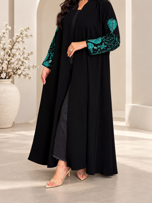 Abaya Aaliyah - Green Majesty              PRE-ORDER | Expected delivery: End of November