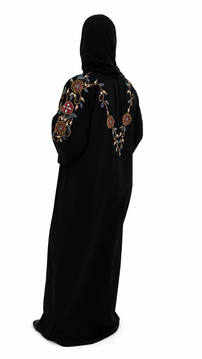 Abaya Noor – Crimson Royale PRE-ORDER