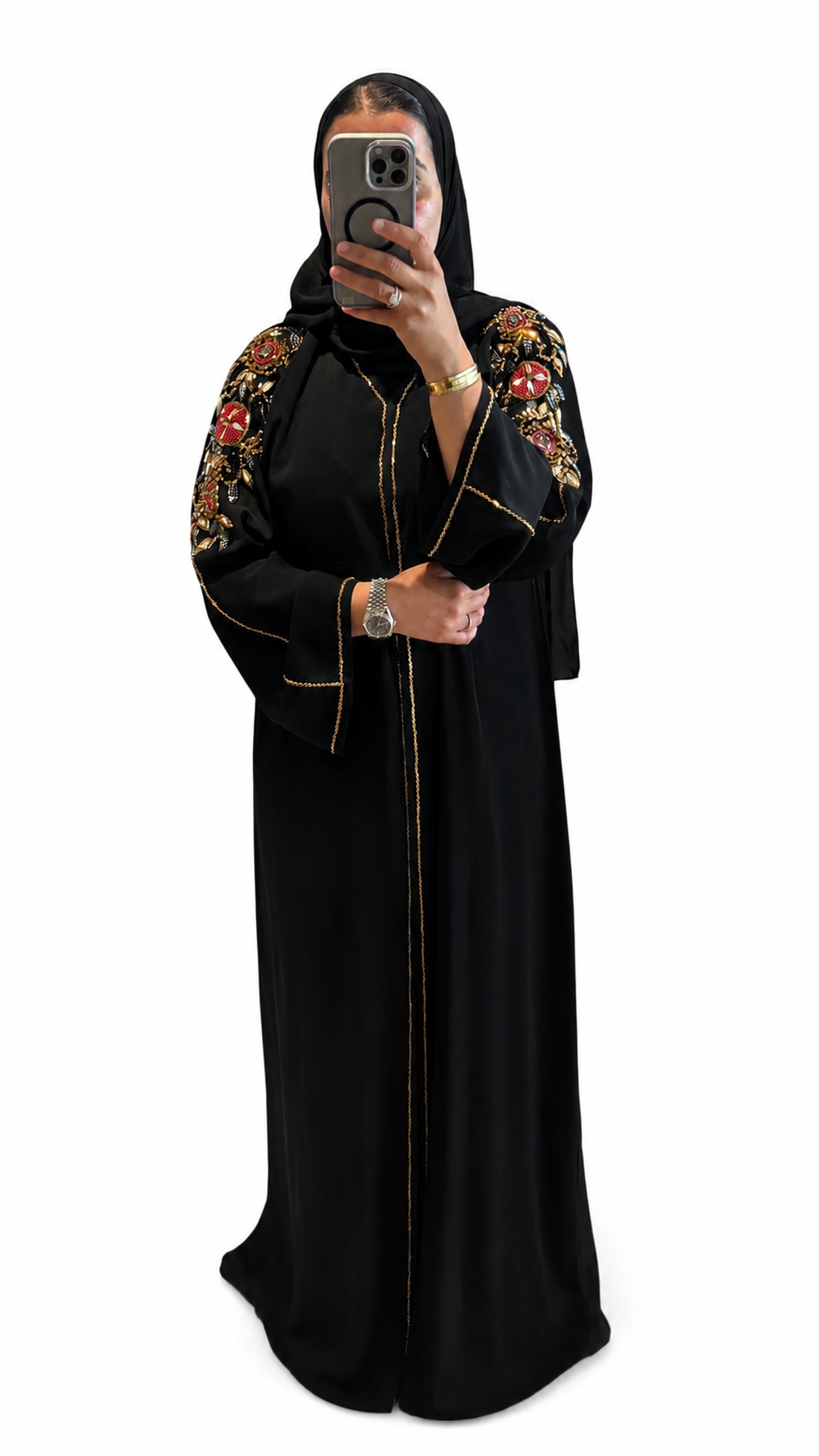 Abaya Noor – Crimson Royale PRE-ORDER