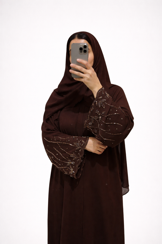 Abaya Farah – Chocolate Gold