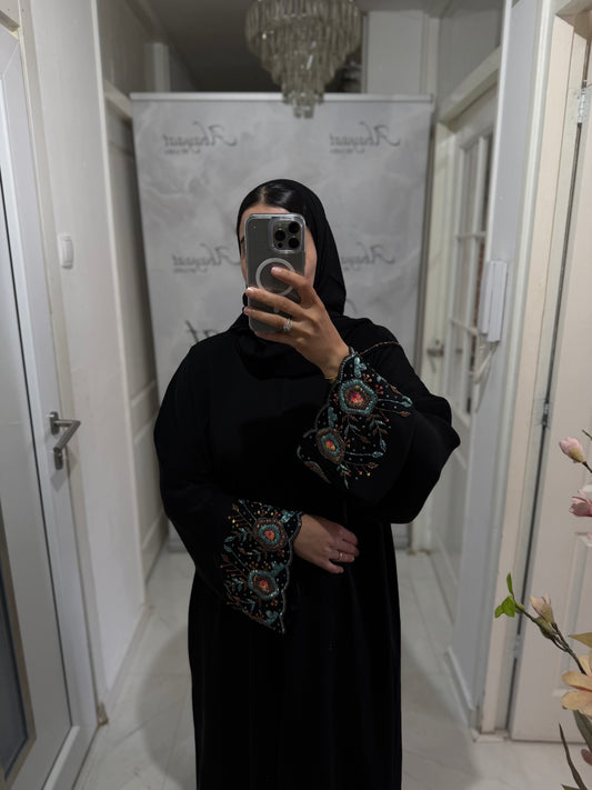 Abaya Noor – Turquoise Ember