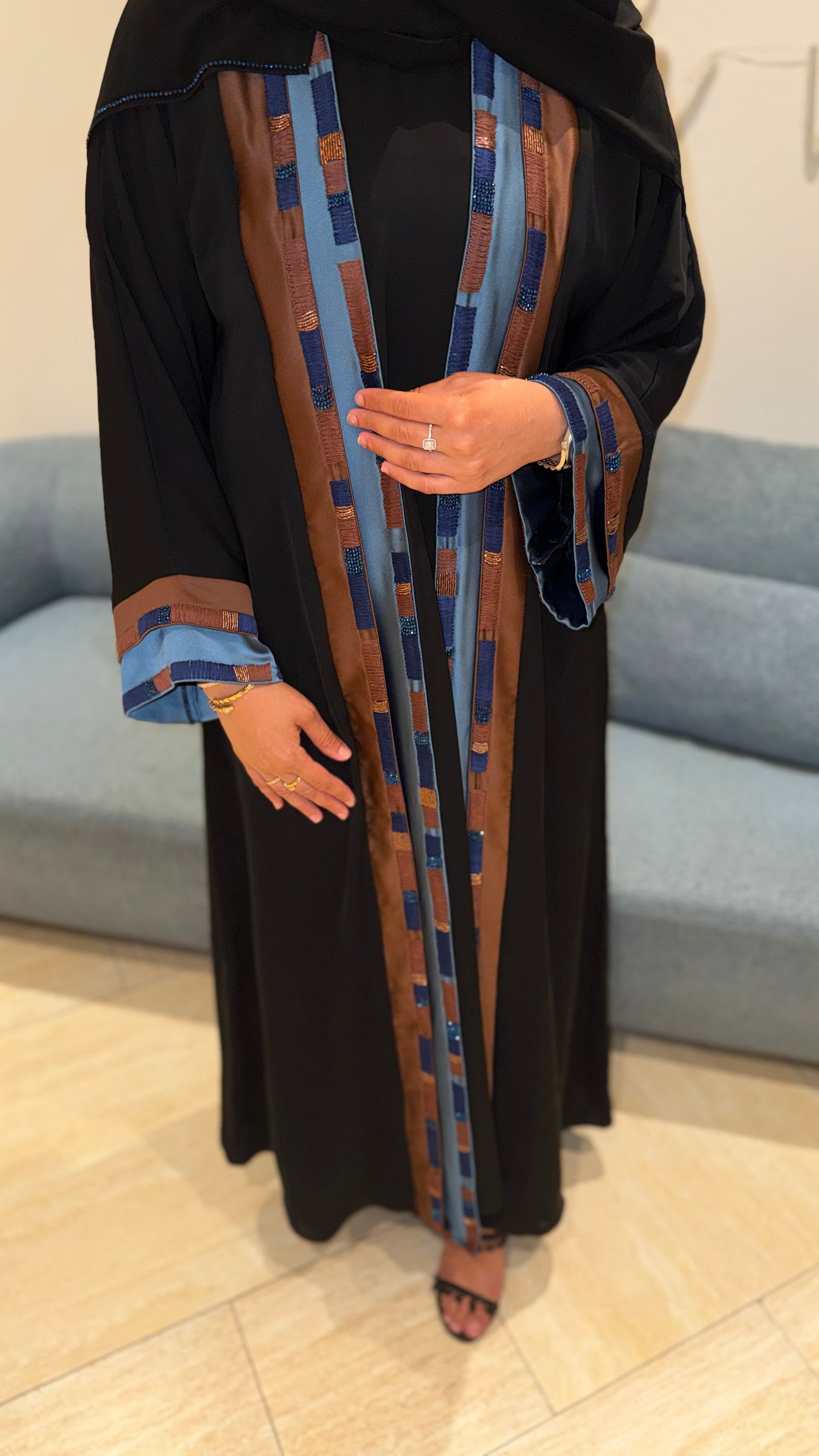 Abaya Lara - Azuur Zwart