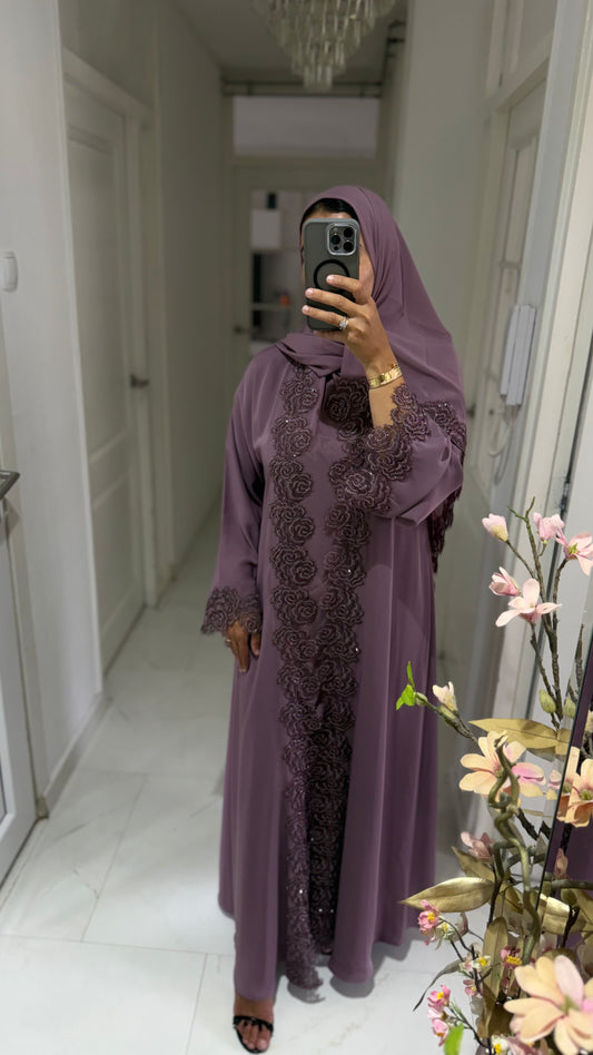 Abaya Manal - Blush Bloom