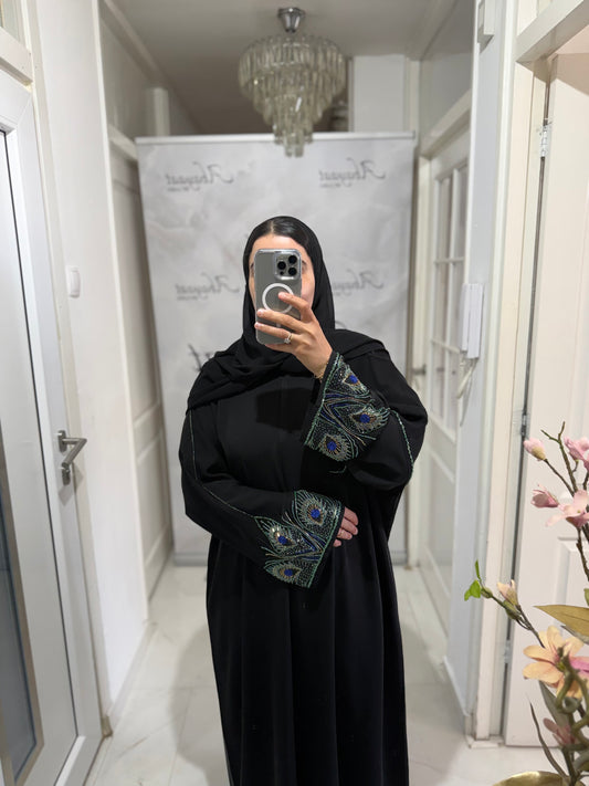 Abaya Zahra – Emerald Peacock