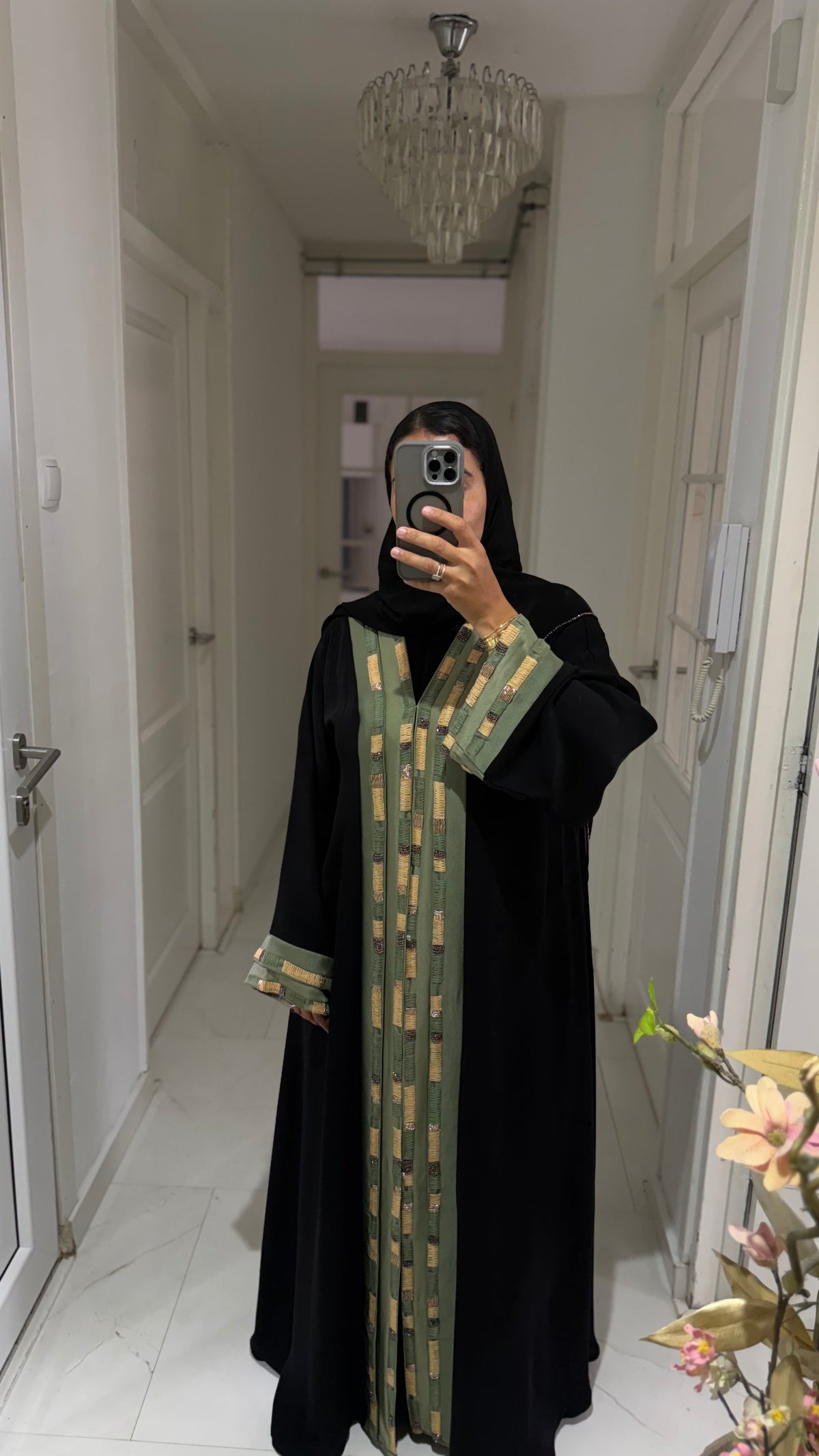 Abaya Warda - Emerald Noir