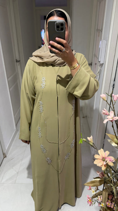 Abaya Noor - Olive Royale