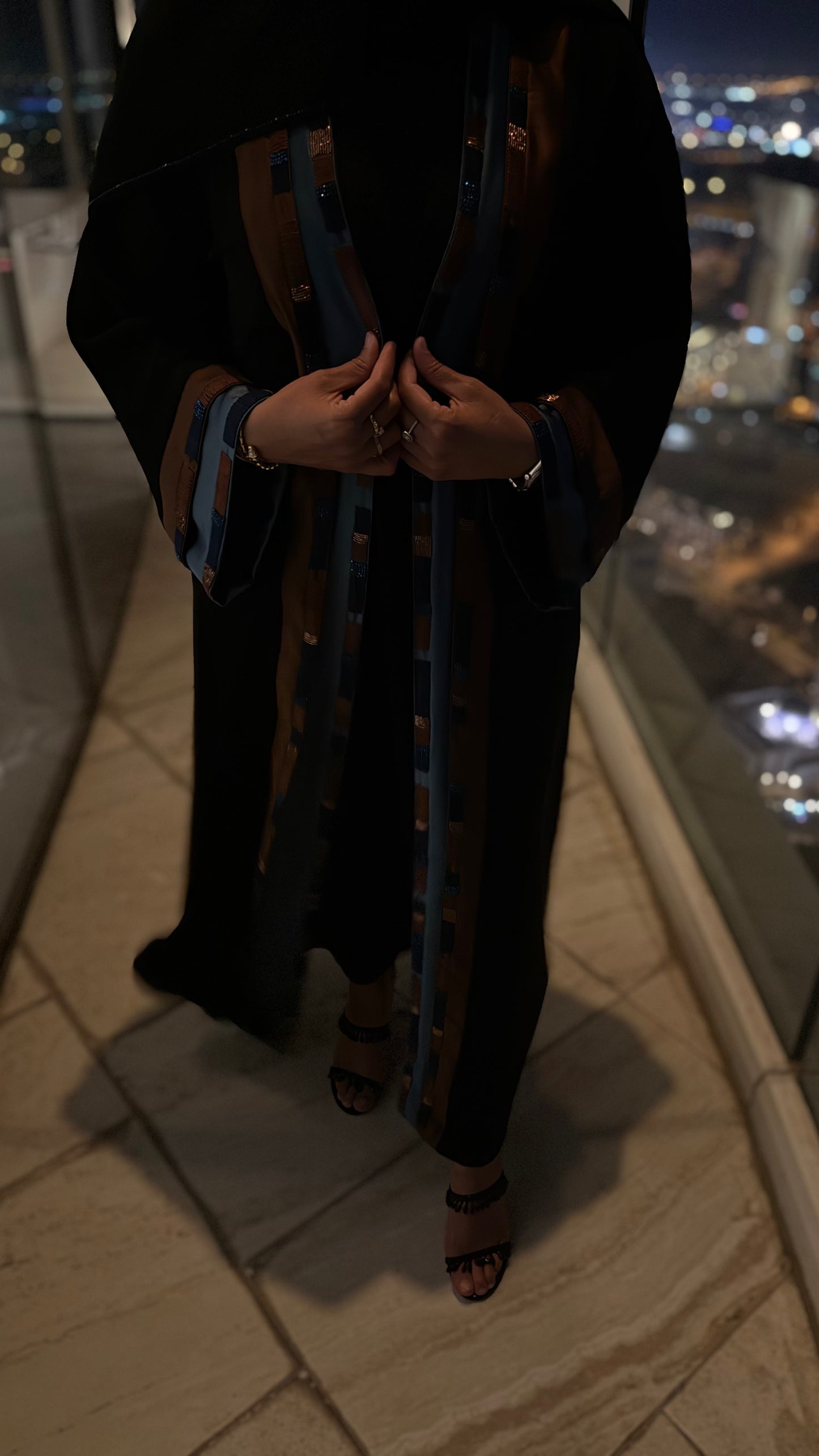 Abaya Lara - Azure Noir Abaya PRE-ORDER