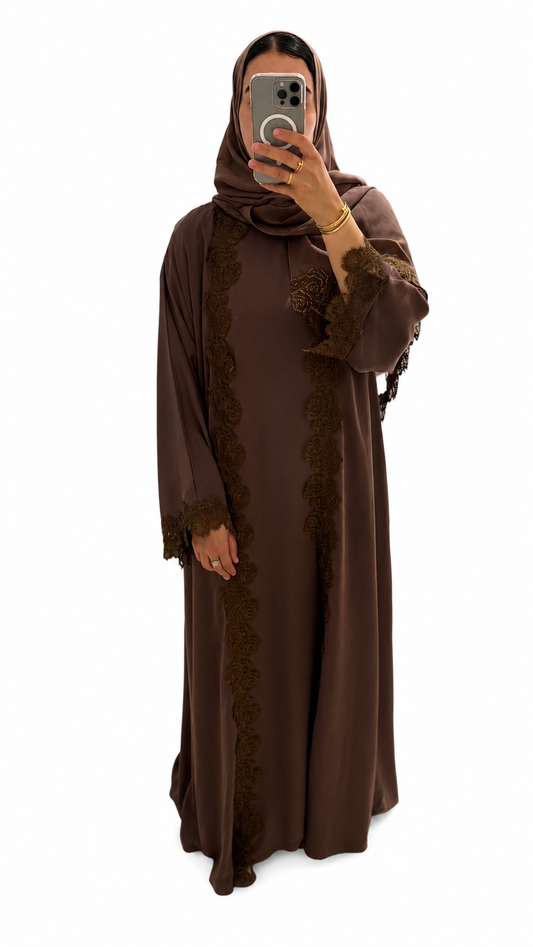 Abaya Layla – Mocha Rose PRE-ORDER | Expected Around June 16