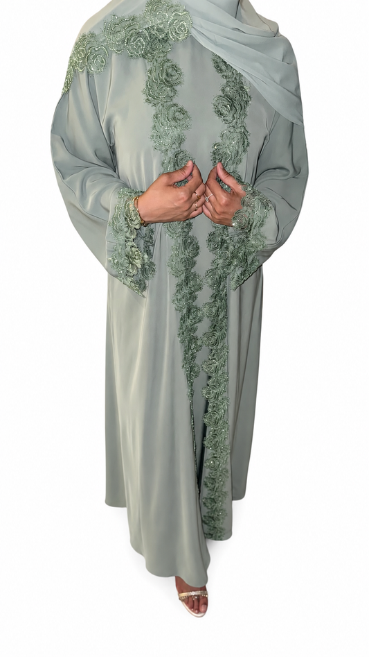 Abaya Layla – Sage Rose PRE-ORDER | Expected Around June 16