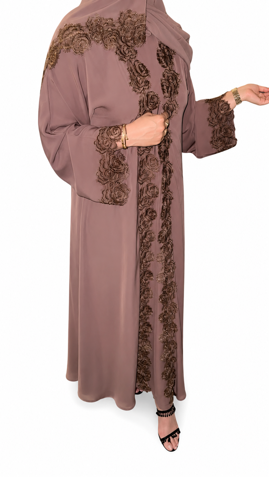Abaya Layla – Mocha Rose