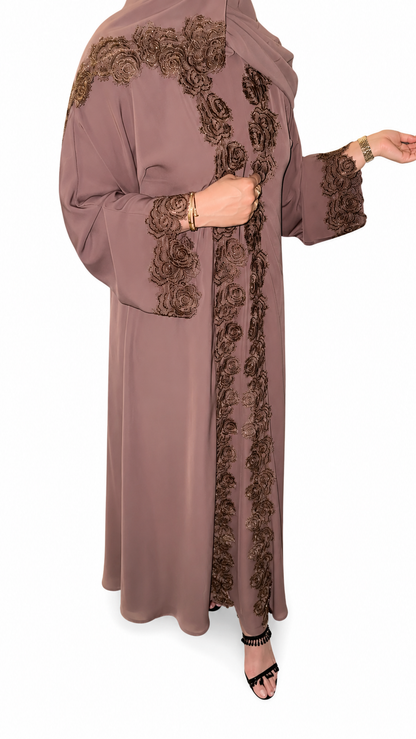 Abaya Layla – Mocha Rose