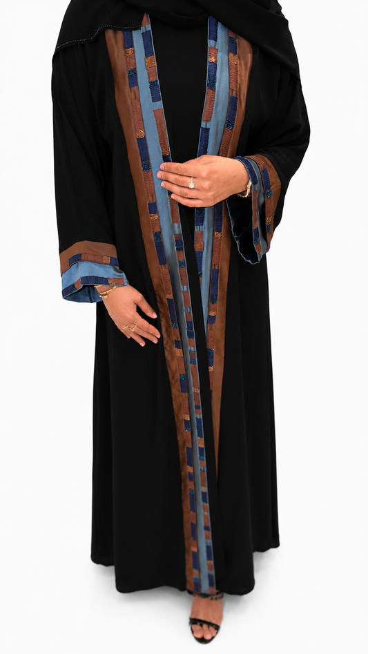 Abaya Lara - Azure Noir Abaya PRE-ORDER