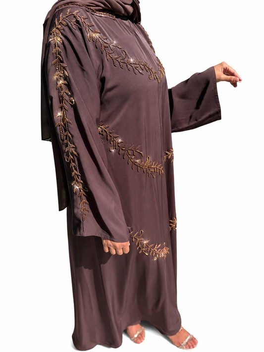 Abaya Lina - Cocoa Vine PRE-ORDER