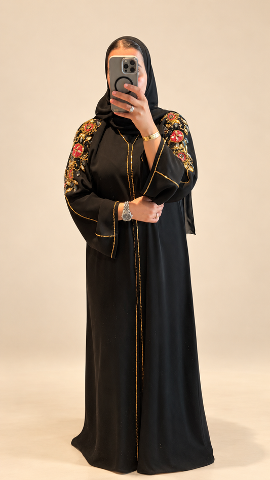Abaya Noor – Crimson Royale