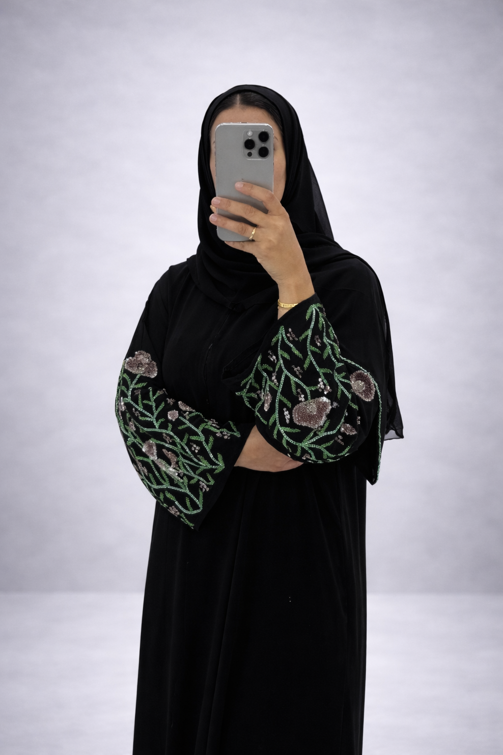 Abaya Huda – Botanical Green