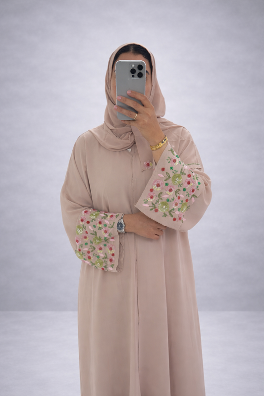 Abaya Sakina – Blush Blossom