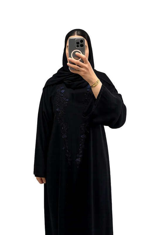 Abaya Noor – Midnight Bloom