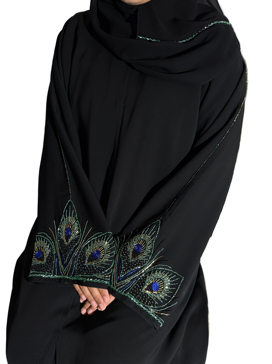 Abaya Zahra – Emerald Peacock
