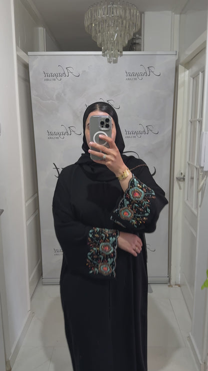 Abaya Noor – Turquoise Ember
