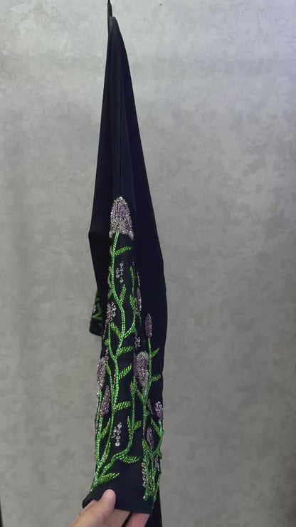 Abaya Huda – Botanical Green