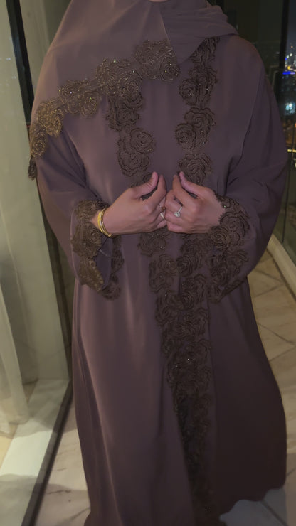 Abaya Layla – Mocha Rose
