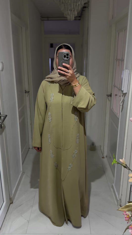 Abaya Noor - Olive Royale