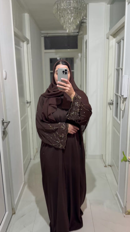 Abaya Farah – Chocolate Gold