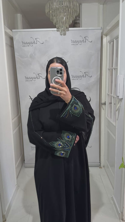 Abaya Zahra – Emerald Peacock