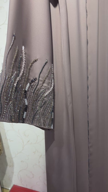 Abaya Rachida - Taupe Shimmer           PRE-ORDER | Expected delivery: End of November