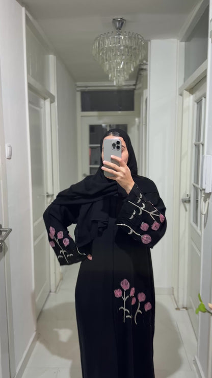 Abaya Yasmin – Pink Blossom