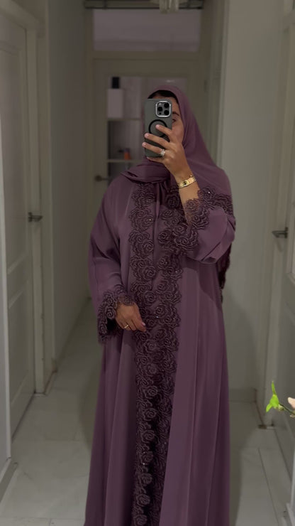 Abaya Manal - Blush Bloom