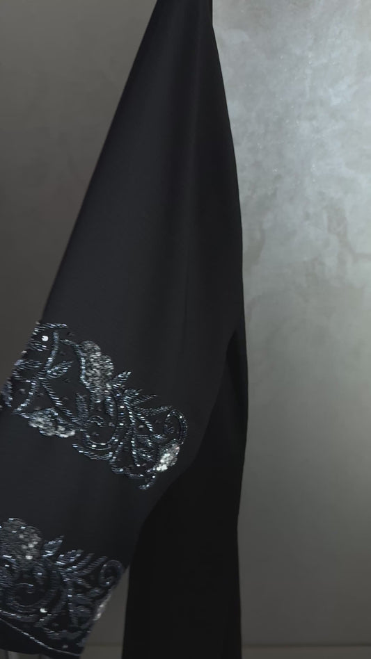 Abaya Layali – Midnight Silver