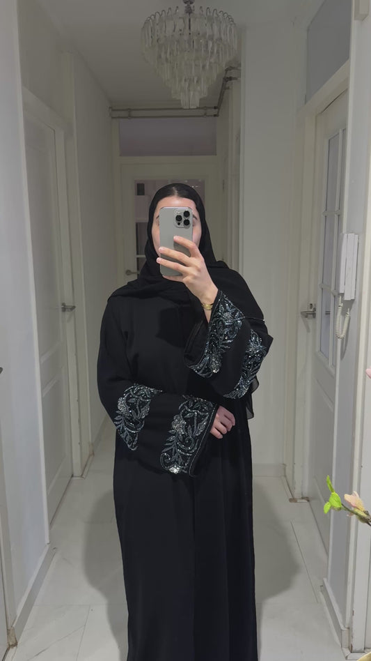 Abaya Layali – Midnight Silver
