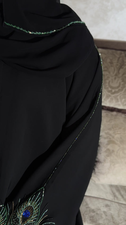 Abaya Zahra – Emerald Peacock