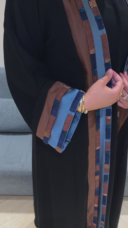 Abaya Lara - Azure Noir Abaya PRE-ORDER
